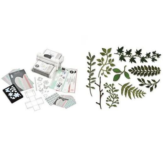 Sizzix Big Shot con Starter Kit plus Fustelle motivo giardini verdi