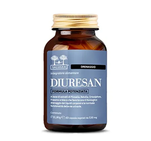 DIURESAN Formula Potenziata Salugea - Integratore 100% Naturale per la Ritenzione Idrica i...