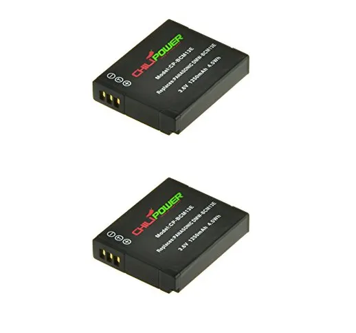 2x ChiliPower DMW-BCM13, DMW-BCM13E, DMW-BCM13PP Batteria (1250mAh) per Panasonic Lumix DM...