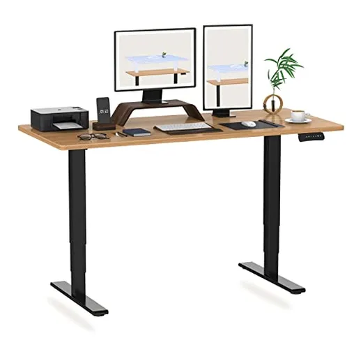 FLEXISPOT E5 PRO+ 160 * 80cm Certificato FSC Scrivania Regolabile in Altezza Standing Desk...