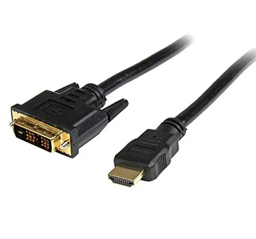 StarTech.com HDDVIMM5M Cavo Adattatore HDMI a DVI-D, M/M, 5 m, Nero