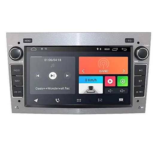 hizpo Android 10 Autoradio con Bluetooth GPS Navigazione 7 pollici Touch Screen per Opel A...