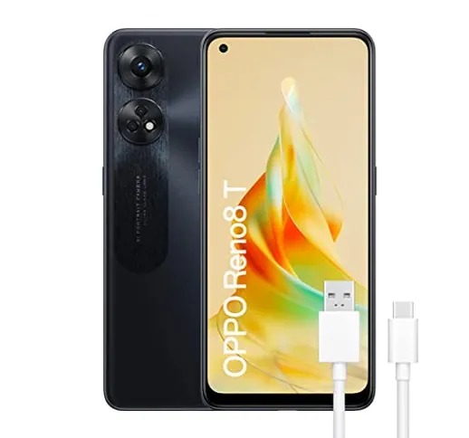 OPPO Reno8T Smartphone Libero 8GB+128GB, Fotocamera 100MP+2MP, Microscopio, Android, Batte...