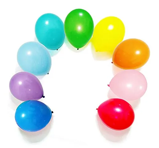 Jie Palloncino, 100 Pezzi Palloncini Colorati per la Decorazione della Festa di Compleanno...