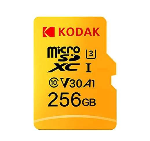 Kodak Scheda di Memoria 256GB Micro SD Card Carta di TF U3 A1 V30 100 MB/s velocità di Let...