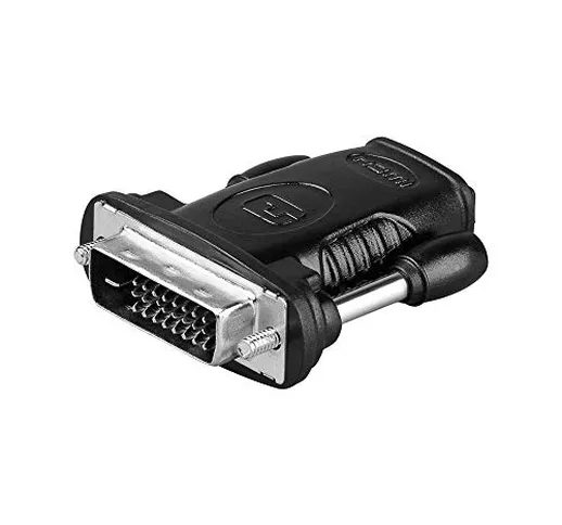 Goobay 68482 Adattatore HDMI/DVI-D, Placcato Nickel, Nero