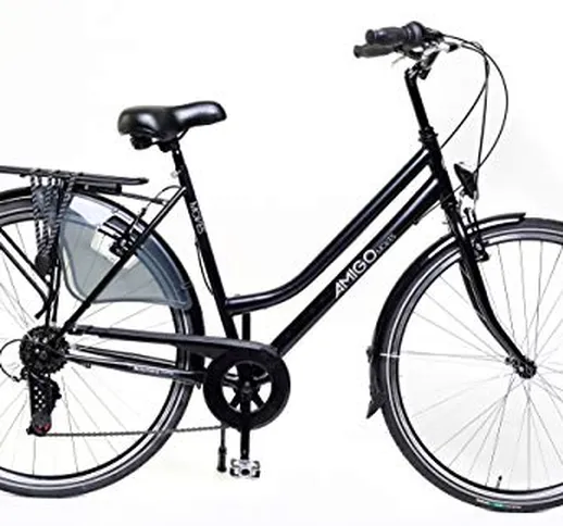 Amigo Moves - Bici da città per donna 28 pollici - Adatto da 170-175 cm - Cambio Shimano a...