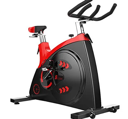 JHKGY Cyclette Indoor - con Volano da 15 kg, Bici da Spinning Fissa Silenziosa E Liscia, C...