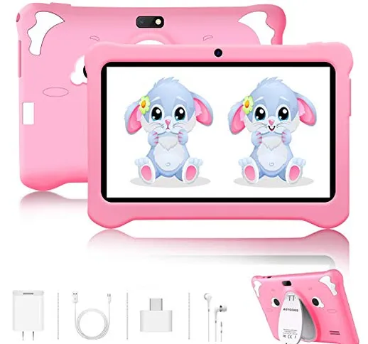 Tablet per Bambini 7 Pollici Android 9.0 Pie Kids Tablet e Quad Core 3GB RAM 32GB Rom con...