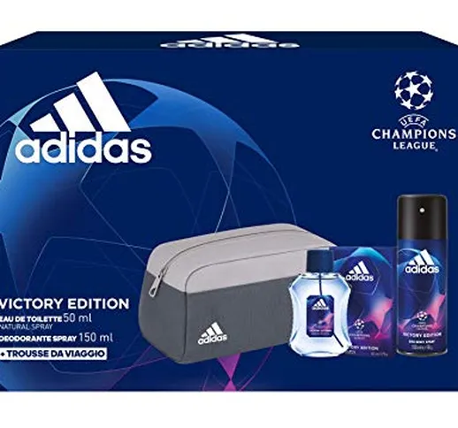 Adidas, Confezione Regalo Uomo UEFA Champions League Victory Edition, Eau de Toilette 50 m...