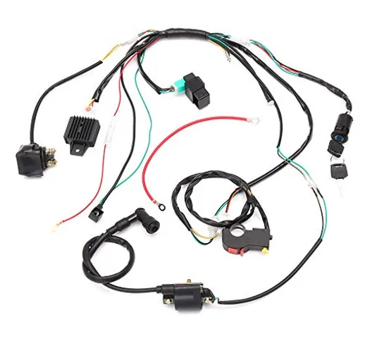 Completa Avviamento Elettrico del Motore Cablaggio Loom Solenoide Regulator,Start Engine R...