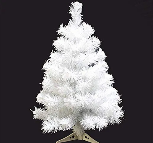 Fouriding 60cm Albero di Natale Artificiale PVC Decorazione di Natale Christmas Tree, Bian...