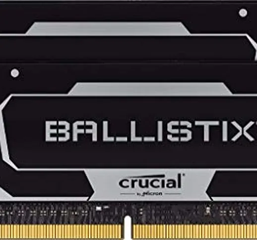 Crucial Ballistix BL2K32G32C16S4B 3200 MHz, DDR4, DRAM, Memoria Gaming Kit per Computer Po...