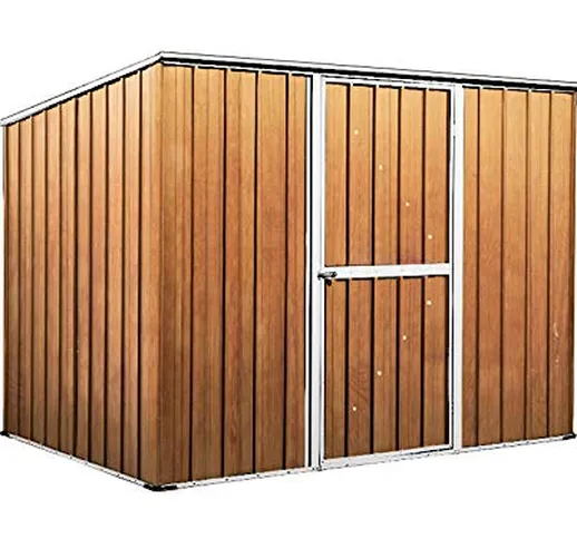 Notek Srl Box in Acciaio Zincato Casetta da Giardino in Lamiera 2.60 x 1.85 m x h1.92 m -...