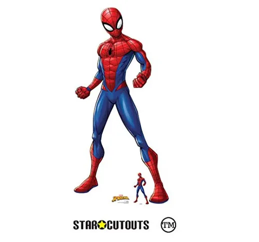 Star Cutouts SC1414 Ltd Spider – Man Spiderverse a grandezza naturale con mini cartone, pe...