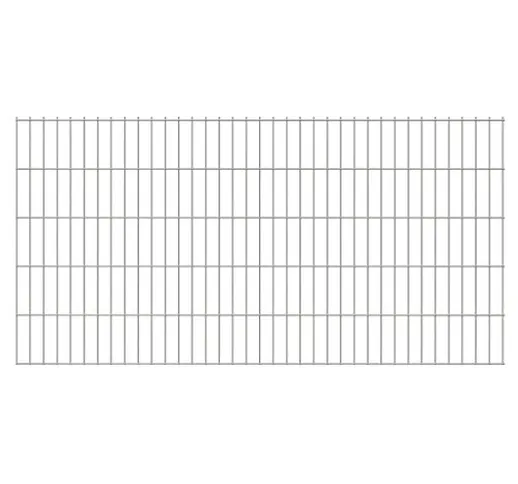 vidaXL Set 14 Pannelli di recinzione 2D da giardino 2008x1030 mm 28 m in acciaio