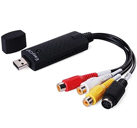 EasyCAP USB 2.0 TV DVD VHS Video Audio Capture Grabber Adapter Scheda di acquisizione Vide...