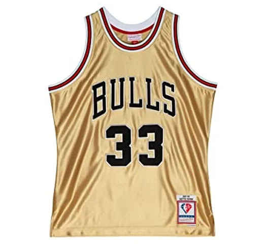 Mitchell & Ness M&N NBA 75th Anniversary Swingman Jersey - Oro, Chicago Bulls - Pippen, XL