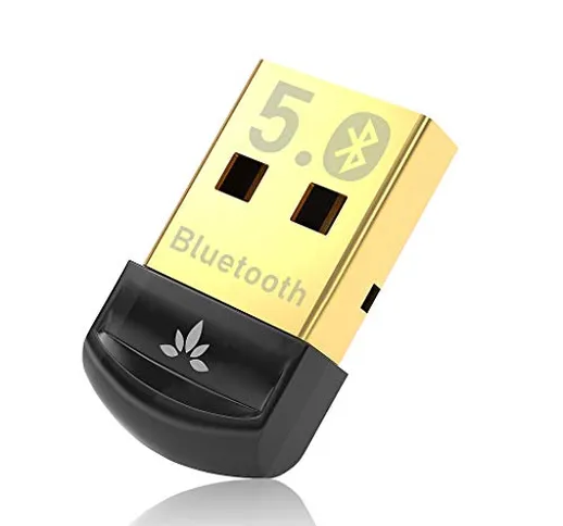 Avantree DG45 Bluetooth 5.0 USB Dongle, Ricevitore Adattatore Chiavetta Bluetooth per PC L...