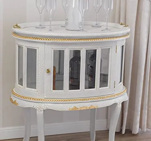 Simone Guarracino Luxury Design Tavolino Coloniale Ovale vetrina Bar portabottiglie Stile...