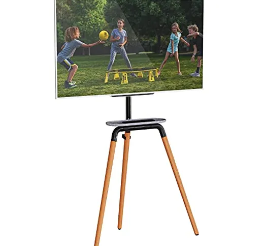 PUTORSEN Tripod Supporto TV Universale, Dimensioni Schermo 45"-65", LCD/LED/OLED/QLED, Gir...