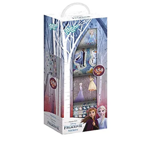 FROZEN II - Stickerbox, Set di adesivi Disney con oltre 350 adesivi laser glitterati di An...