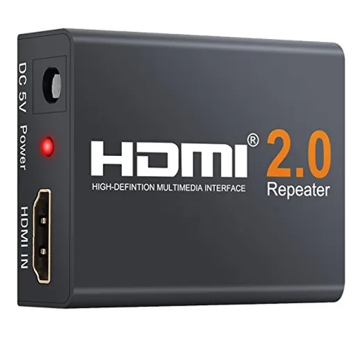 Neoteck HDMI Ripetitore 60M 4K 2160P 3D HDMI 2.0 HDMI Extender Booster Mini Adattatore Met...