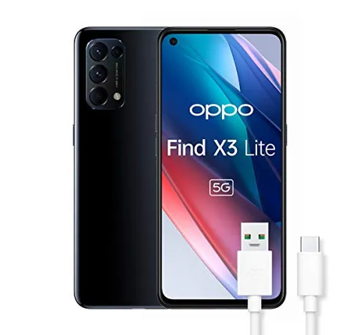 OPPO Find X3 Lite Smartphone 5G, Qualcomm 765G, Display 6.43'' FHD+AMOLED, 4 Fotocamere 64...