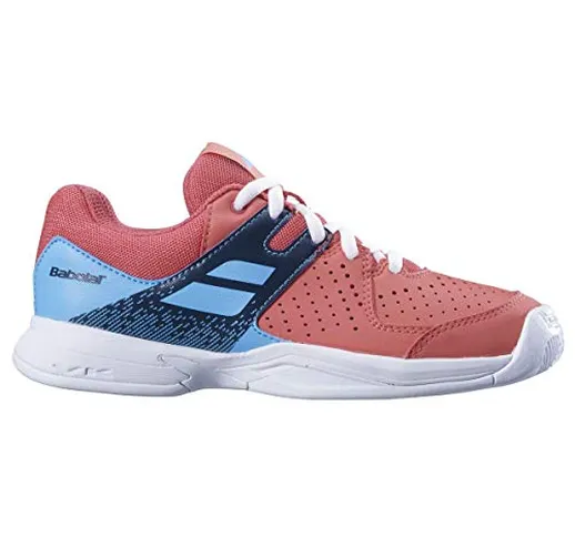 Babolat Pulsion all Court JR, Scarpe da Tennis Unisex-Bambini, Pink/Sky Blue, 38 EU