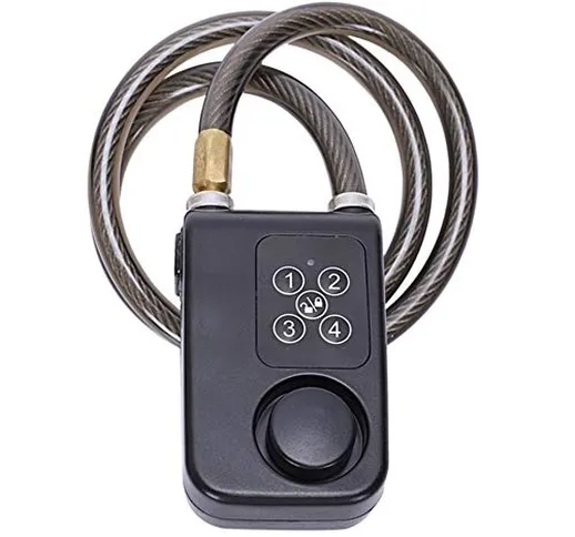 XINGYA Elettrico Digital Bici Allarme Corda Lock con Wire Impermeabile casa Anti Theft Loc...