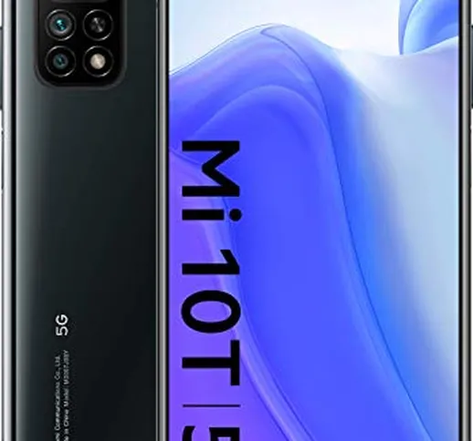 Xiaomi Mi 10T - Smartphone 6 GB + 128 GB, Dual Sim, Alexa Hands-Free, Nero (Cosmic Black)