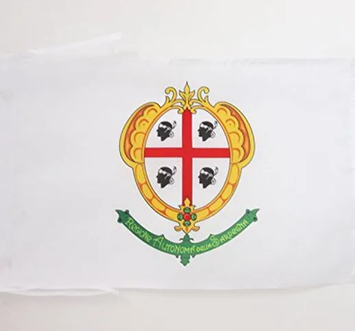 AZ FLAG Bandiera Sardegna Antica 45x30cm - BANDIERINA SARDA - Italia 30 x 45 cm cordicelle