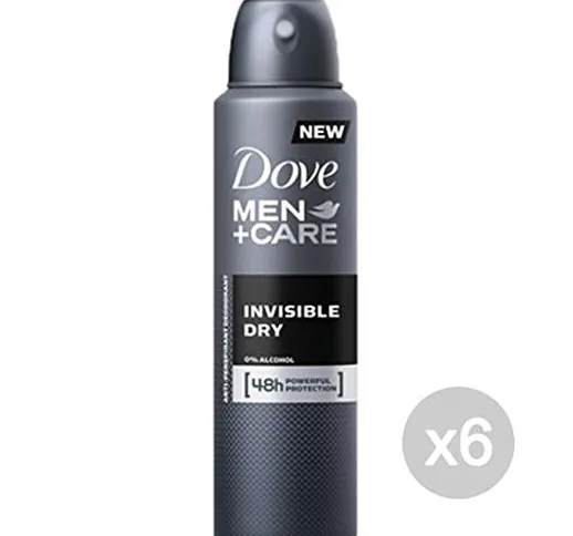 Set 6 DOVE Deodorante Spray 150 Uomo Invisible Dry Cura E Igiene Del Corpo