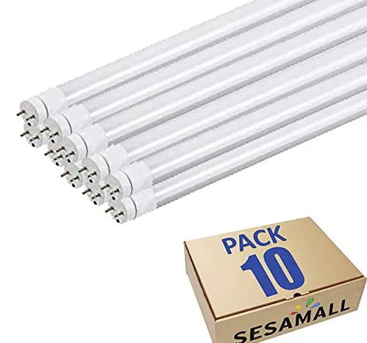 SET 10 Tubo Neon Led 150 cm 30W Attacco T8 Luce Bianco NATURALE 4000-4500 K 3100 Lumen Equ...