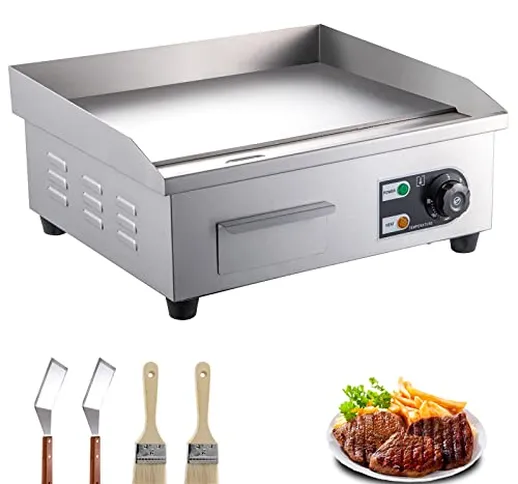 GIOEVO Piastra per Barbecue Elettrica 3000W Griglia Elettrica Professionale in Ghisa 55 x...