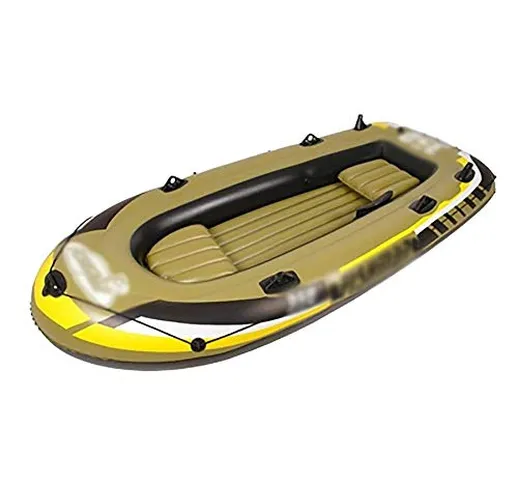 BZLLW Kayak Gonfiabile, 3/4/5 Persona Escursione Gonfiabile Kayak Set con 2 Remi, Pescator...