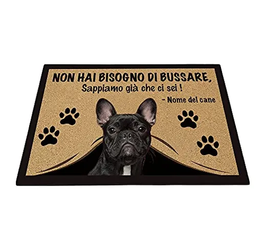 BAGEYOU Zerbino Personalizzato con Il Mio Cane Amore Bulldog Francese Non Hai Bisogno di B...