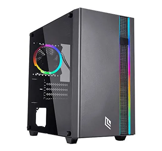 Noua Fobia L3 Nero Case Micro-ATX m-ATX per PC Gaming Mini Tower 0.60MM SPCC Ventola RGB A...