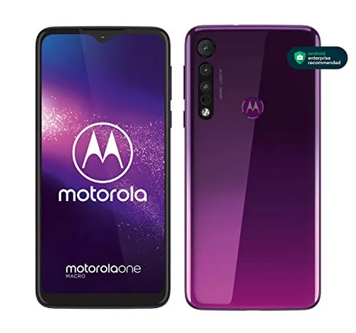Motorola One Macro (6,2" HD+ display, Macro vision camera, 64GB/ 4GB, Android 9.0, dual SI...