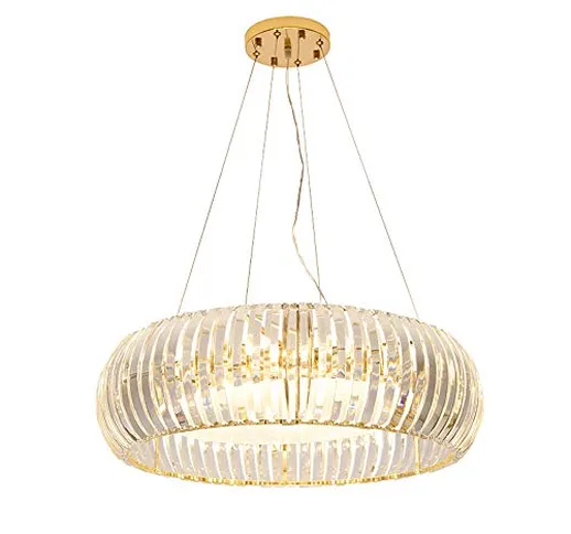 LYDQ Lampadario di Cristallo Moderno, d'oro curvatura Lussuoso Lampadari di Cristallo Clas...