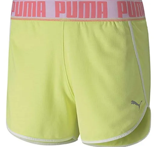 PUMA Women Last Lap Knit Shorts Abbigliamento da Running Shorts Lime - Pink 16