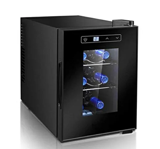 Taoke Wine Cooler -6 Bottiglie Freestanding Touchscreen Wine Cooler, Luce del LED, Mini fr...