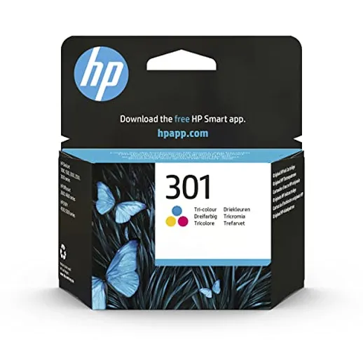 HP 301 CH562EE, Cartuccia Originale HP da 165 Pagine, Compatibili con Stampanti HP DeskJet...