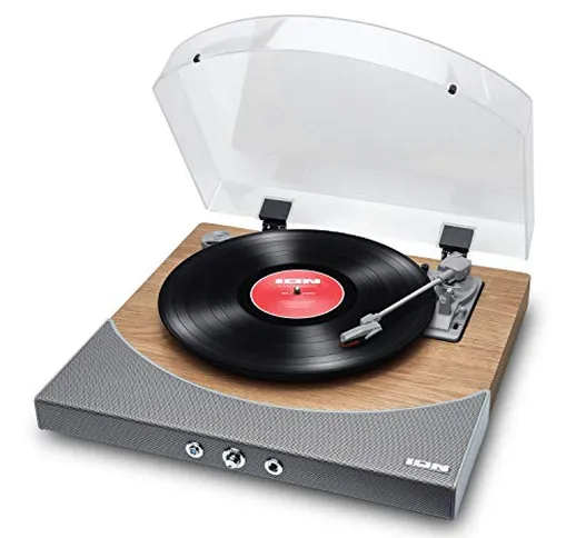ION Audio Premier LP – Giradischi con Soundbar, Bluetooth, Uscite RCA, Presa Cuffie, Conve...