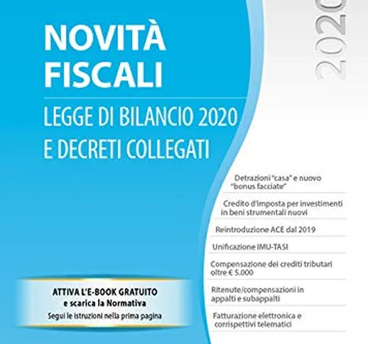 Novità fiscali: legge di bilancio 2020 e decreti collegati