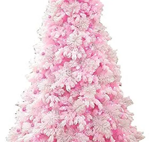 manieri Albero di Natale Artificiale 210 cm 2155 Rami 600 LED Rosa Monterosa Bianco