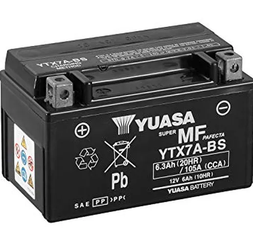 YUASA BATTERIE YTX7A-BS AGM aperto con imballaggio acido