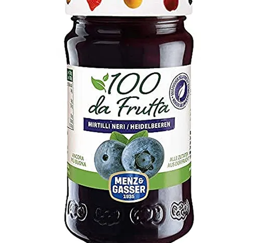 Menz & Gasser Composta 100Dafrutta Mirtillo Nero, 100% Frutta, 1 Vaso X 240G - 240 gr