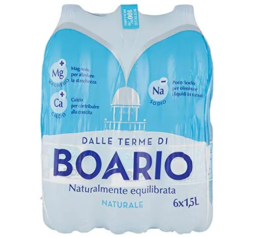 6 bottiglie ACQUA BOARIO NATURALE 1.500 lt. PET