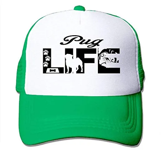 Voxpkrs Berretto da Baseball Regolabile Pug Life Regolabile Cappellino One U8I0013186